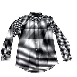 Mizzen+Main Black and White Checkered Casual Button Down Shirt